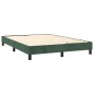 vidaXL Boxspringbett mit Matratze Dunkelgrün 140x190 cm Samt vidaXL Boxspringbett mit Matratze Dunkelgrün 140x190 cm Samt