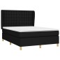 vidaXL Boxspringbett mit Matratze Schwarz 140x200 cm Stoff vidaXL Boxspringbett mit Matratze Schwarz 140x200 cm Stoff