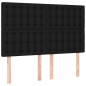 vidaXL Boxspringbett mit Matratze Schwarz 140x200 cm Stoff vidaXL Boxspringbett mit Matratze Schwarz 140x200 cm Stoff