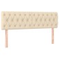 vidaXL Boxspringbett mit Matratze Creme 140x190 cm Stoff vidaXL Boxspringbett mit Matratze Creme 140x190 cm Stoff