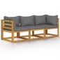 3-Sitzer-Gartensofa mit Auflage Akazie Massivholz 3-Sitzer-Gartensofa mit Auflage Akazie Massivholz
