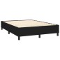 vidaXL Boxspringbett mit Matratze Schwarz 140x190 cm Stoff vidaXL Boxspringbett mit Matratze Schwarz 140x190 cm Stoff