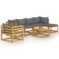 7-tlg. Garten-Lounge-Set mit Auflage Massivholz Akazie 7-tlg. Garten-Lounge-Set mit Auflage Massivholz Akazie