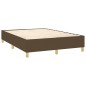 vidaXL Boxspringbett mit Matratze & LED Dunkelbraun 140x200 cm Stoff vidaXL Boxspringbett mit Matratze & LED Dunkelbraun 140x200 cm Stoff