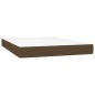 vidaXL Boxspringbett mit Matratze & LED Dunkelbraun 140x200 cm Stoff vidaXL Boxspringbett mit Matratze & LED Dunkelbraun 140x200 cm Stoff