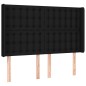 vidaXL Boxspringbett mit Matratze & LED Schwarz 140x200 cm Stoff vidaXL Boxspringbett mit Matratze & LED Schwarz 140x200 cm Stoff