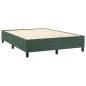vidaXL Boxspringbett mit Matratze Dunkelgrün 140x190 cm Samt vidaXL Boxspringbett mit Matratze Dunkelgrün 140x190 cm Samt