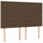 vidaXL Boxspringbett mit Matratze Dunkelbraun 140x200 cm Stoff vidaXL Boxspringbett mit Matratze Dunkelbraun 140x200 cm Stoff