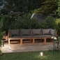 vidaXL 4-Sitzer-Gartensofa mit Auflage Akazie Massivholz vidaXL 4-Sitzer-Gartensofa mit Auflage Akazie Massivholz