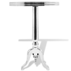 vidaXL Beistelltisch Rund Aluminium Silbern