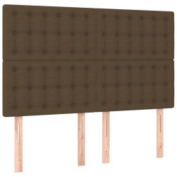 vidaXL Kopfteile 4 Stk. Dunkelbraun 72x5x78/88 cm Stoff