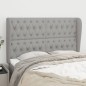 vidaXL Kopfteil mit Ohren Hellgrau 147x23x118/128 cm Stoff vidaXL Kopfteil mit Ohren Hellgrau 147x23x118/128 cm Stoff