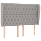 vidaXL Kopfteil mit Ohren Hellgrau 147x23x118/128 cm Stoff vidaXL Kopfteil mit Ohren Hellgrau 147x23x118/128 cm Stoff