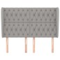 vidaXL Kopfteil mit Ohren Hellgrau 147x23x118/128 cm Stoff vidaXL Kopfteil mit Ohren Hellgrau 147x23x118/128 cm Stoff