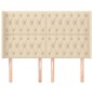 vidaXL Kopfteil mit Ohren Creme 147x16x118/128 cm Stoff vidaXL Kopfteil mit Ohren Creme 147x16x118/128 cm Stoff
