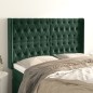 vidaXL Kopfteil mit Ohren Dunkelgrün 147x16x118/128 cm Samt