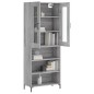 Highboard Grau Sonoma 69,5x34x180 cm Holzwerkstoff Highboard Grau Sonoma 69,5x34x180 cm Holzwerkstoff
