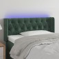 vidaXL LED Kopfteil Dunkelgrün 93x16x78/88 cm Samt