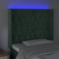 vidaXL LED Kopfteil Dunkelgrün 93x16x118/128 cm Samt vidaXL LED Kopfteil Dunkelgrün 93x16x118/128 cm Samt