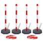 Set von 4 Absperrpfosten und 2 Kunststoff-Ketten von je 10 m Set von 4 Absperrpfosten und 2 Kunststoff-Ketten von je 10 m