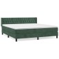 vidaXL Boxspringbett mit Matratze Dunkelgrün 160x200 cm Samt vidaXL Boxspringbett mit Matratze Dunkelgrün 160x200 cm Samt