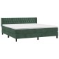 vidaXL Boxspringbett mit Matratze Dunkelgrün 160x200 cm Samt vidaXL Boxspringbett mit Matratze Dunkelgrün 160x200 cm Samt
