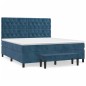 vidaXL Boxspringbett mit Matratze Dunkelblau 160x200 cm Samt vidaXL Boxspringbett mit Matratze Dunkelblau 160x200 cm Samt