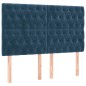 vidaXL Boxspringbett mit Matratze Dunkelblau 160x200 cm Samt vidaXL Boxspringbett mit Matratze Dunkelblau 160x200 cm Samt