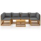 vidaXL 7-tlg. Garten-Lounge-Set mit Auflagen Massivholz Akazie vidaXL 7-tlg. Garten-Lounge-Set mit Auflagen Massivholz Akazie