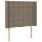 vidaXL Boxspringbett mit Matratze & LED Taupe 100x200 cm Stoff vidaXL Boxspringbett mit Matratze & LED Taupe 100x200 cm Stoff