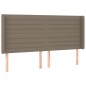 vidaXL Boxspringbett mit Matratze & LED Taupe 200x200 cm Stoff vidaXL Boxspringbett mit Matratze & LED Taupe 200x200 cm Stoff