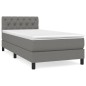 vidaXL Boxspringbett mit Matratze Dunkelgrau 80x200 cm Stoff vidaXL Boxspringbett mit Matratze Dunkelgrau 80x200 cm Stoff
