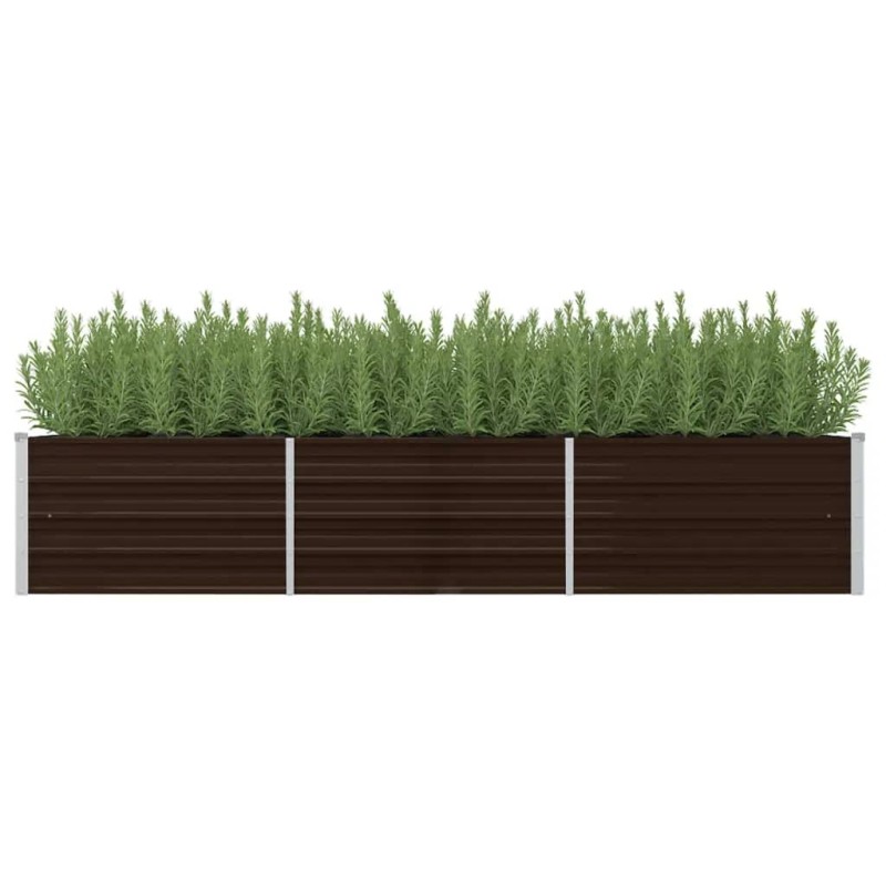 vidaXL Garten-Hochbeet Braun 240 x 80 x 45 cm Verzinkter Stahl vidaXL Garten-Hochbeet Braun 240 x 80 x 45 cm Verzinkter Stahl