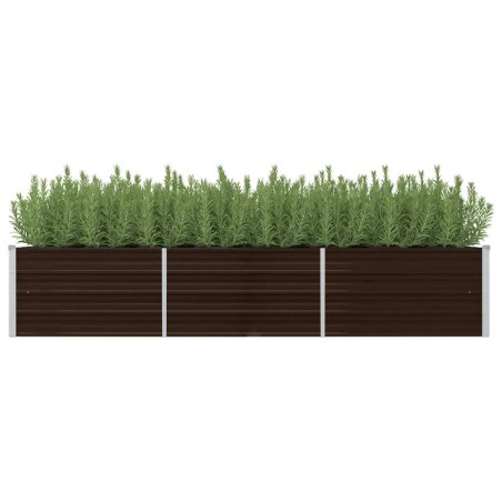 vidaXL Garten-Hochbeet Braun 240 x 80 x 45 cm Verzinkter Stahl