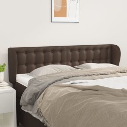 vidaXL Kopfteil mit Ohren Braun 147x23x78/88 cm Kunstleder