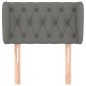 vidaXL Kopfteil mit Ohren Dunkelgrau 83x23x78/88 cm Stoff
