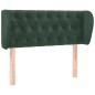 vidaXL Kopfteil mit Ohren Dunkelgrün 93x23x78/88 cm Samt vidaXL Kopfteil mit Ohren Dunkelgrün 93x23x78/88 cm Samt