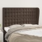 vidaXL Kopfteil mit Ohren Braun 147x23x118/128 cm Kunstleder