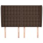 vidaXL Kopfteil mit Ohren Braun 147x23x118/128 cm Kunstleder