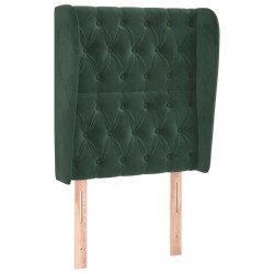 vidaXL Kopfteil mit Ohren Dunkelgrün 83x23x118/128 cm Samt