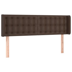 vidaXL Kopfteil mit Ohren Braun 147x16x78/88 cm Kunstleder