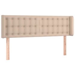 vidaXL Kopfteil mit Ohren Cappuccino-Braun 147x16x78/88 cm Kunstleder