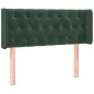 vidaXL Kopfteil mit Ohren Dunkelgrün 93x16x78/88 cm Samt