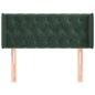 vidaXL Kopfteil mit Ohren Dunkelgrün 93x16x78/88 cm Samt