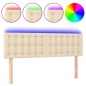 vidaXL LED Kopfteil Creme 144x5x78/88 cm Stoff