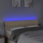 vidaXL LED Kopfteil Creme 144x5x78/88 cm Stoff