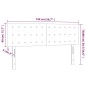 vidaXL LED Kopfteil Creme 144x5x78/88 cm Stoff