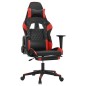 vidaXL Gaming-Stuhl mit Massage & Fußstütze Schwarz & Rot Kunstleder vidaXL Gaming-Stuhl mit Massage & Fußstütze Schwarz & Rot Kunstleder