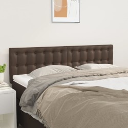 vidaXL Kopfteile 2 Stk. Braun 72x5x78/88 cm Kunstleder