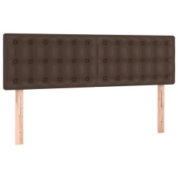vidaXL Kopfteile 2 Stk. Braun 72x5x78/88 cm Kunstleder